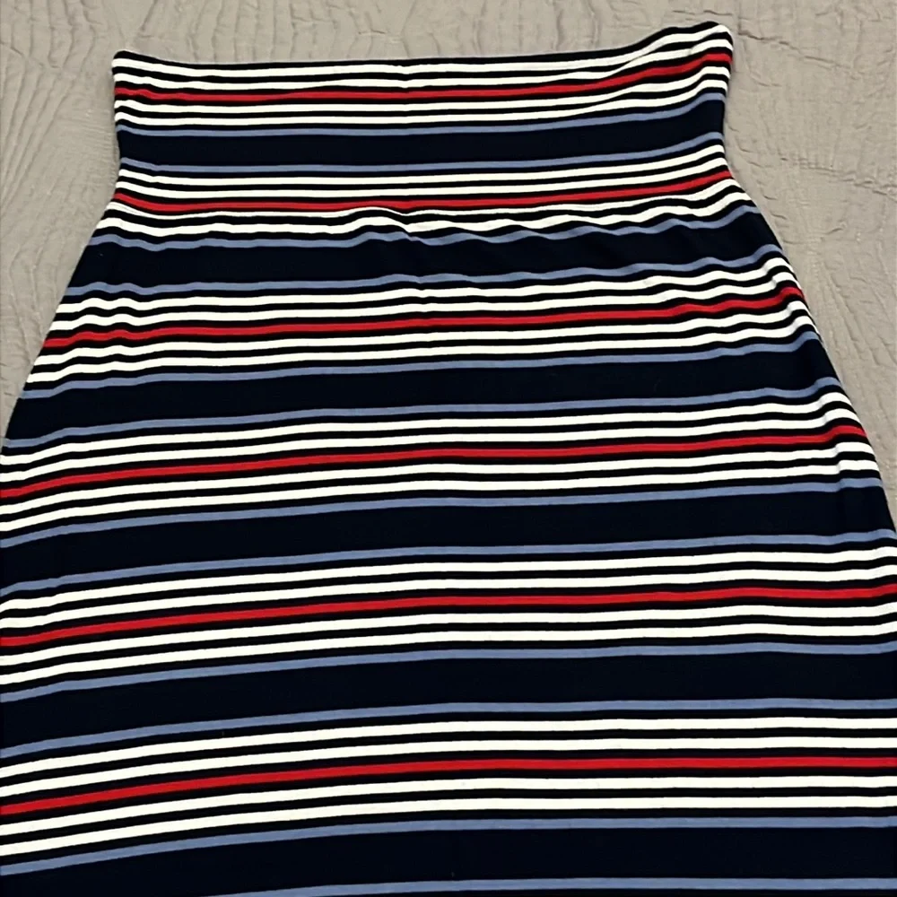 Maxi Skirt Women’s Multicolor Red, White & Blues striped. - Picture 3 of 7